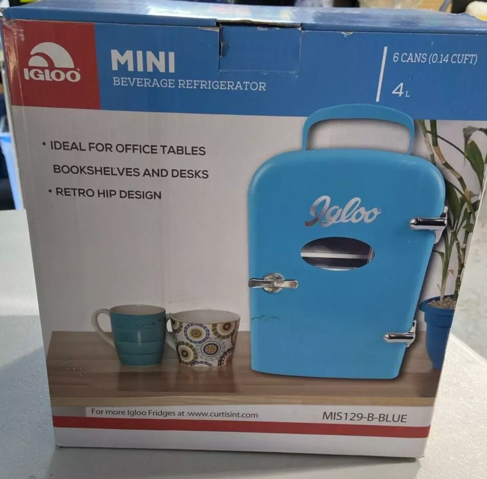 Igloo Mini Refrigerator (MIS129-C-BLUE) - Holds 6 